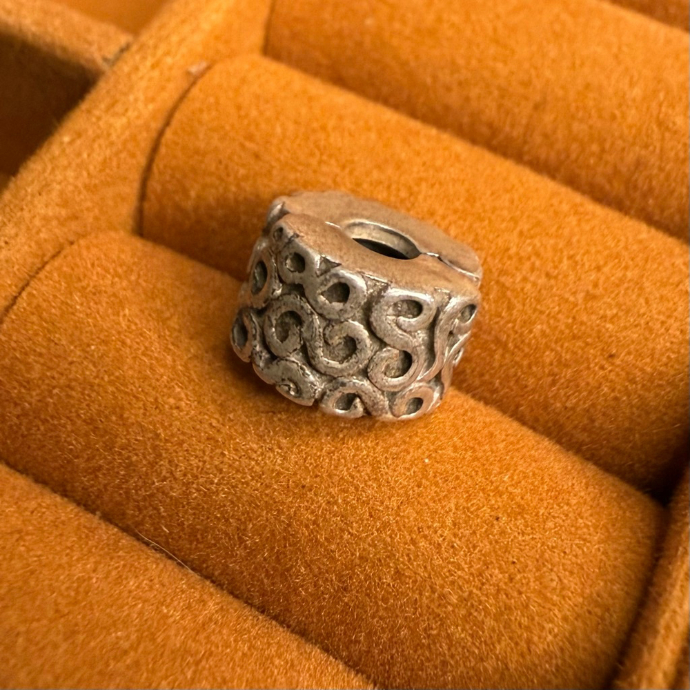 Pandora Swirl S Clip Bead Charm Sterling Silver 925 Bracelet